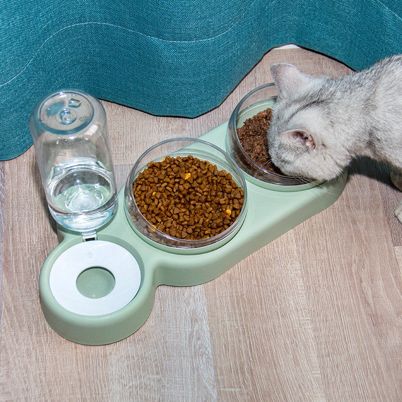 Dog & Cat Feeding Station Food Bowl + Water Dispenser