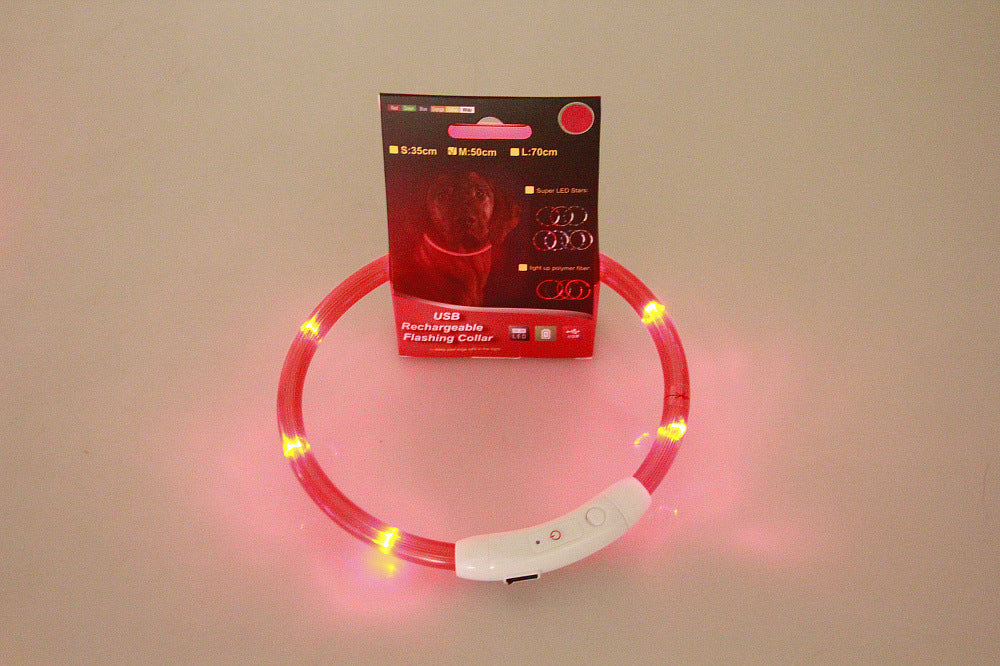 Dog Collar Light USB Rechargeable LED Safety Collar