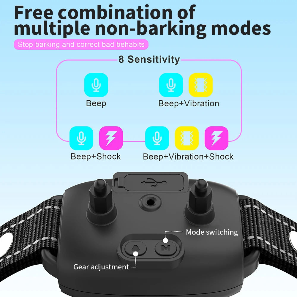 Anti Barking Dog Collar Smart Rechargeable Stopper