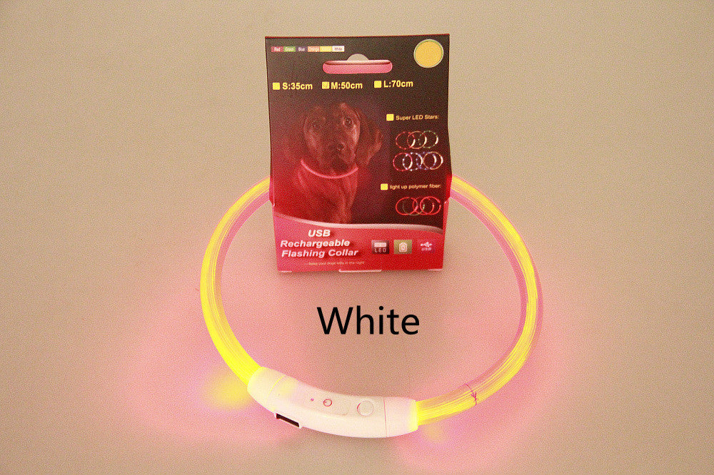 Dog Collar Light USB Rechargeable LED Safety Collar