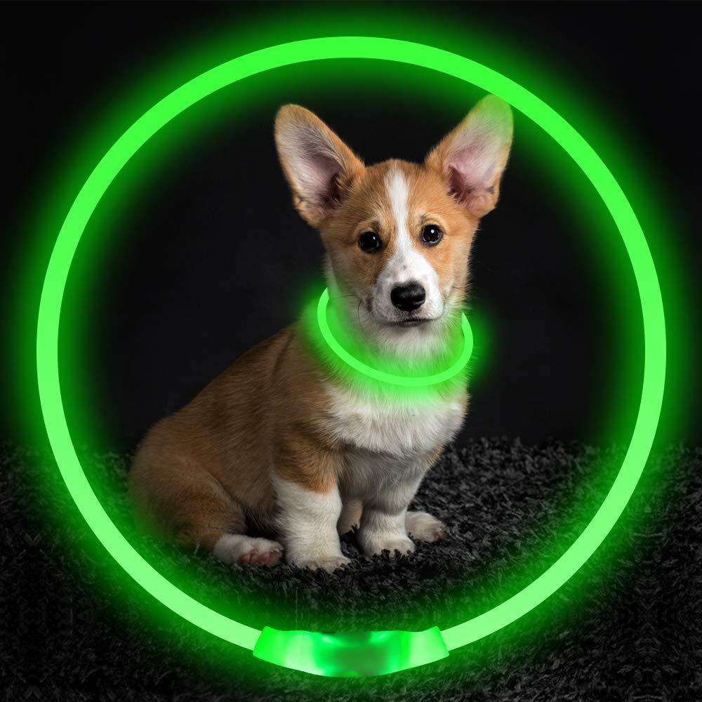 Dog Collar Light USB Rechargeable LED Safety Collar