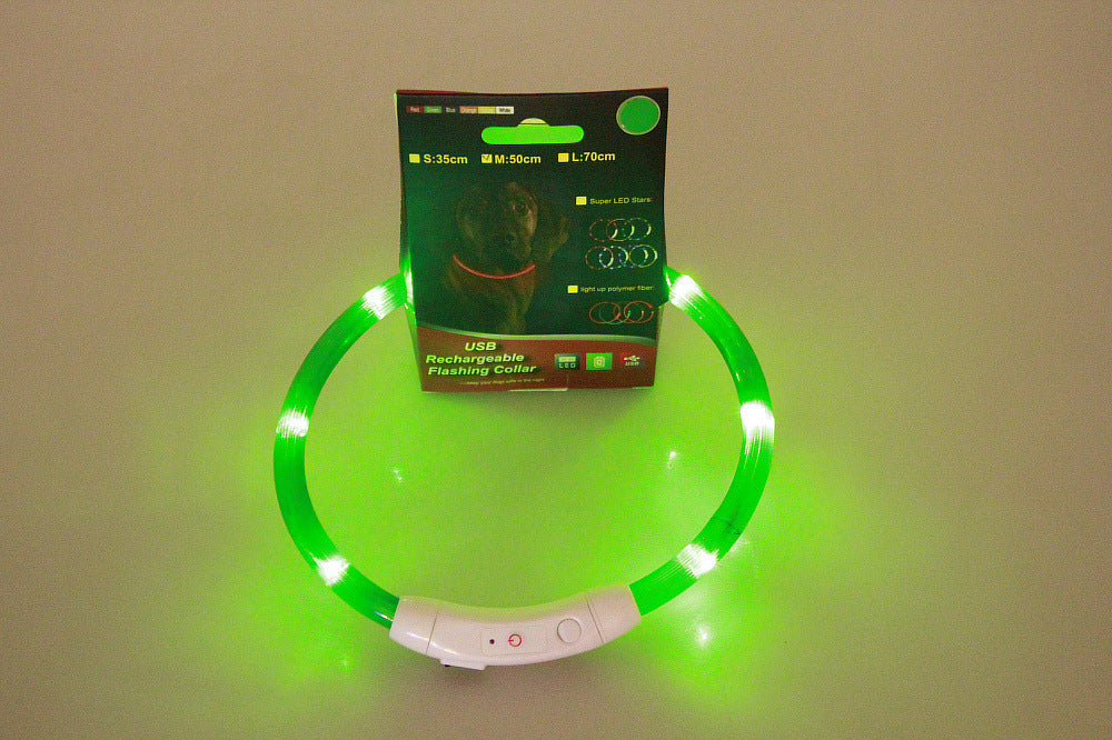 Dog Collar Light USB Rechargeable LED Safety Collar