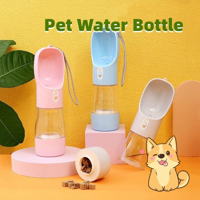 Portable Dog Travel Bottle Water & Food Feeder