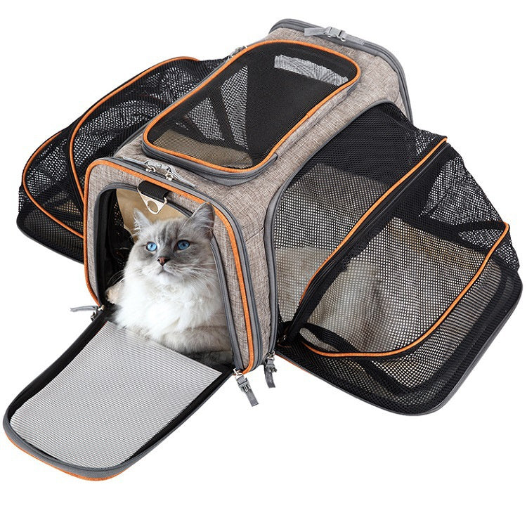 Cat Carrier Airline Approved Expandable Travel Bag