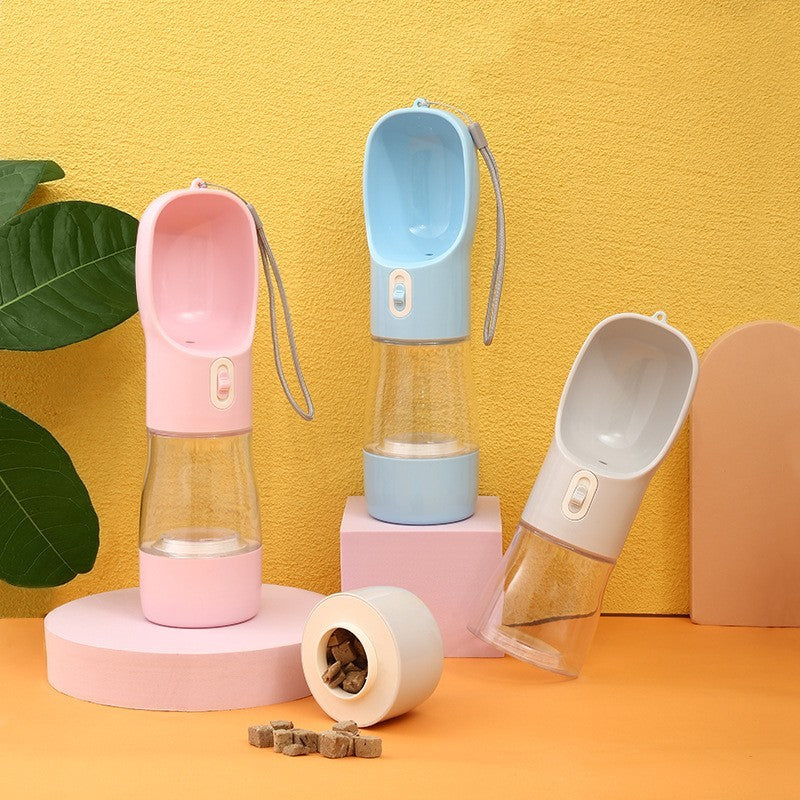 Portable Dog Travel Bottle Water & Food Feeder