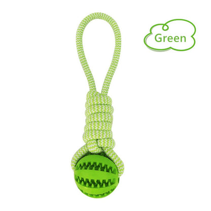 Dog Toy Ball  Interactive Treat Rope & Chew Cleaner