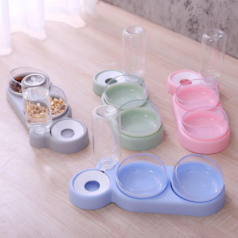 Dog & Cat Feeding Station Food Bowl + Water Dispenser