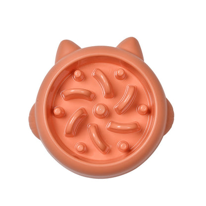 Pet Slow Feeder Bowl Anti-Choking Dish for Dogs & Cats
