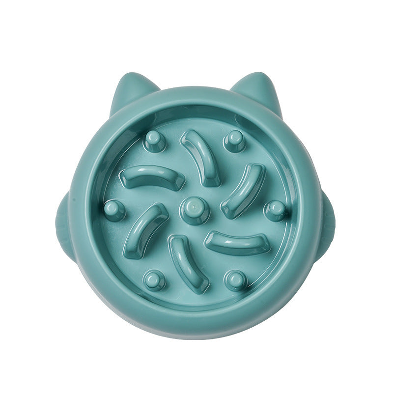 Pet Slow Feeder Bowl Anti-Choking Dish for Dogs & Cats