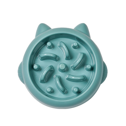 Pet Slow Feeder Bowl Anti-Choking Dish for Dogs & Cats