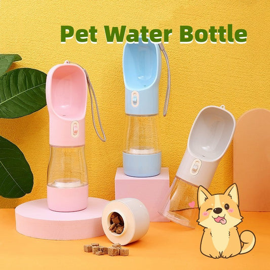 Portable Dog Travel Bottle Water & Food Feeder