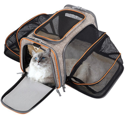Cat Carrier Airline Approved Expandable Travel Bag